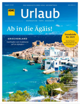 Cover des ADAC Urlaubs-Magazins, Ausgabe 1/2025 -Ab in die Ägäis -Griechenland