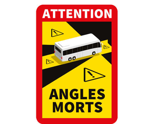 Angles Morts "toter Winkel" Set 3 Aufkleber